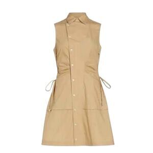 Derek Lam 10 Crosby Serena Lace-Up Safari Neutral
Shirtdress Size 6 Khaki